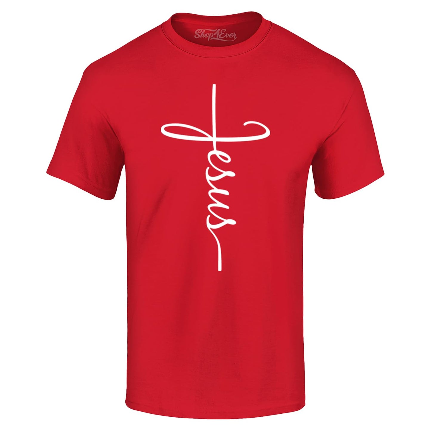 Jesus Cross Script T-Shirt Medium Black 0
