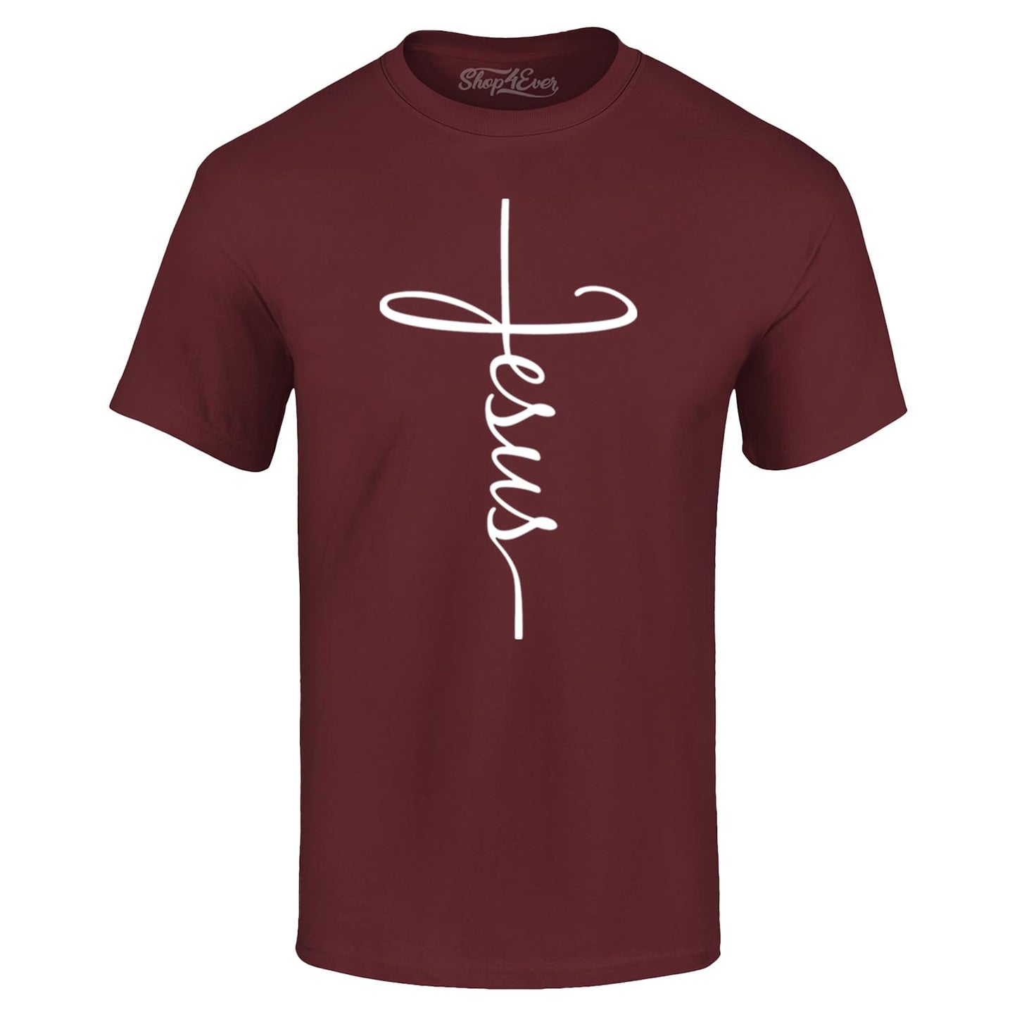 Jesus Cross Script T-Shirt Medium Black 0