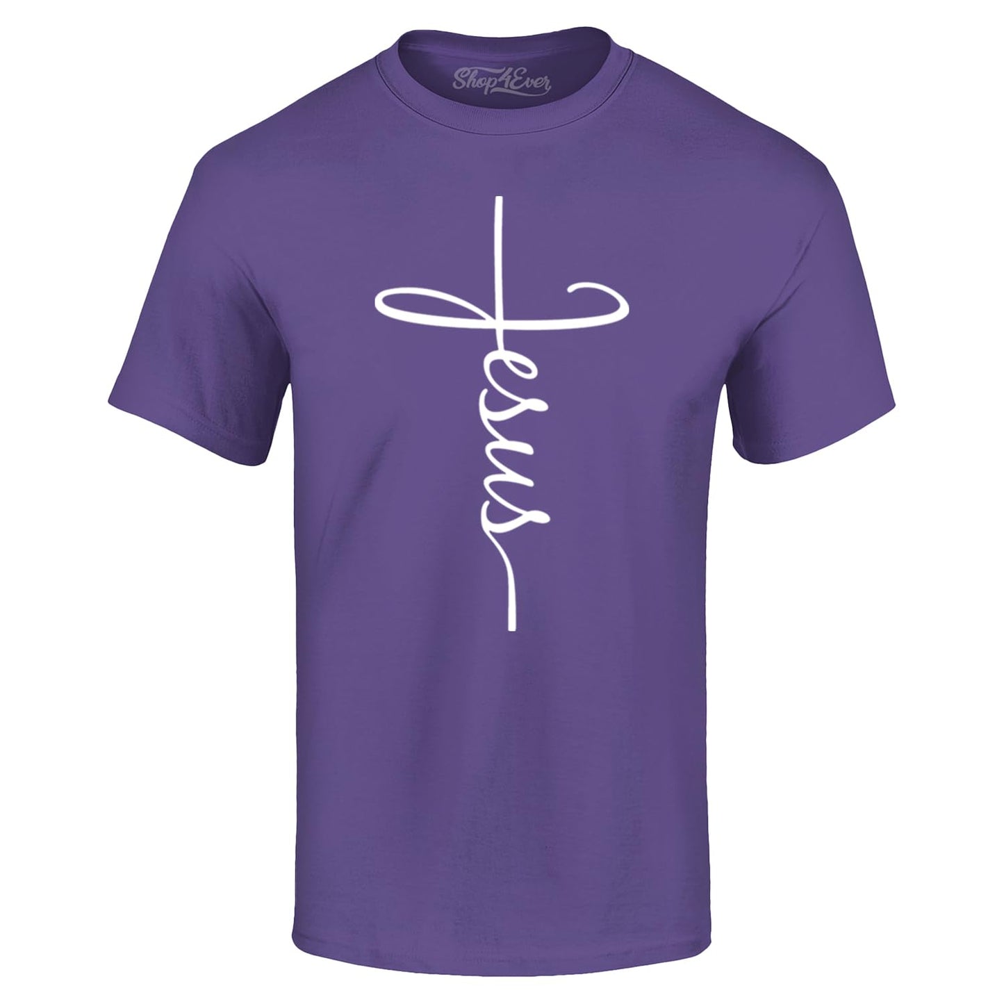 Jesus Cross Script T-Shirt Medium Black 0