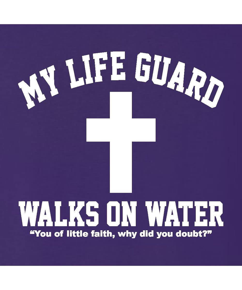 Go All Out Large Red Mens Jesus Walks On Water Christian Easter Gift Idea Sweatshirt Hoodie