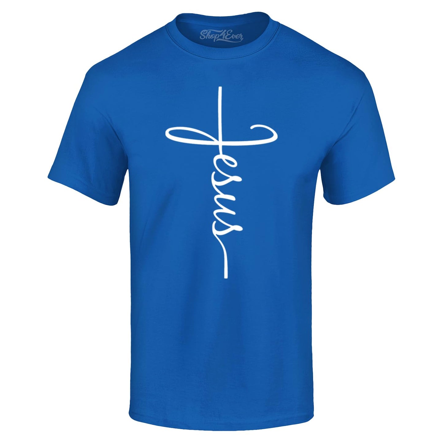 Jesus Cross Script T-Shirt Medium Black 0