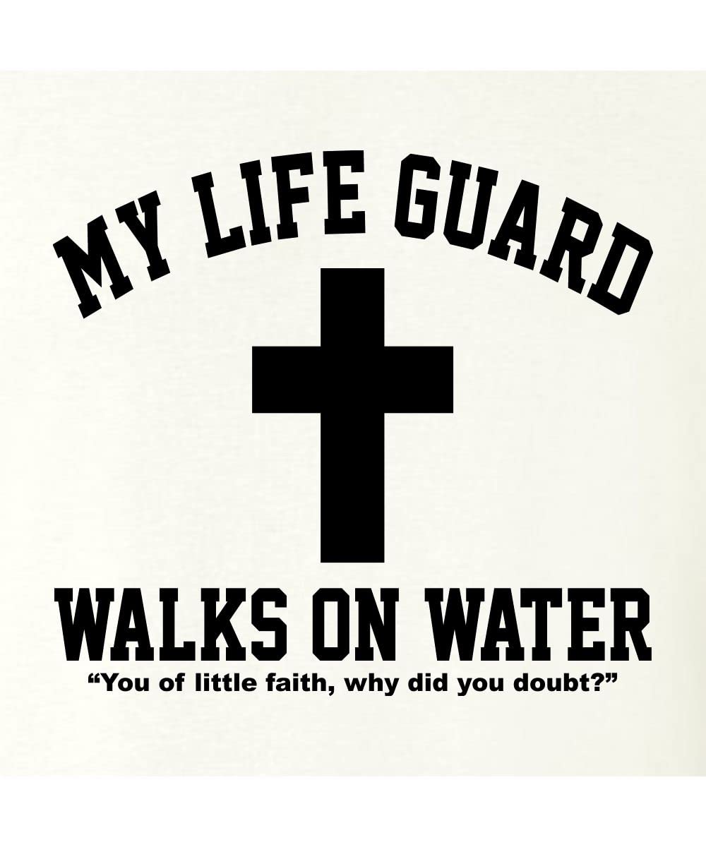 Go All Out Large Red Mens Jesus Walks On Water Christian Easter Gift Idea Sweatshirt Hoodie