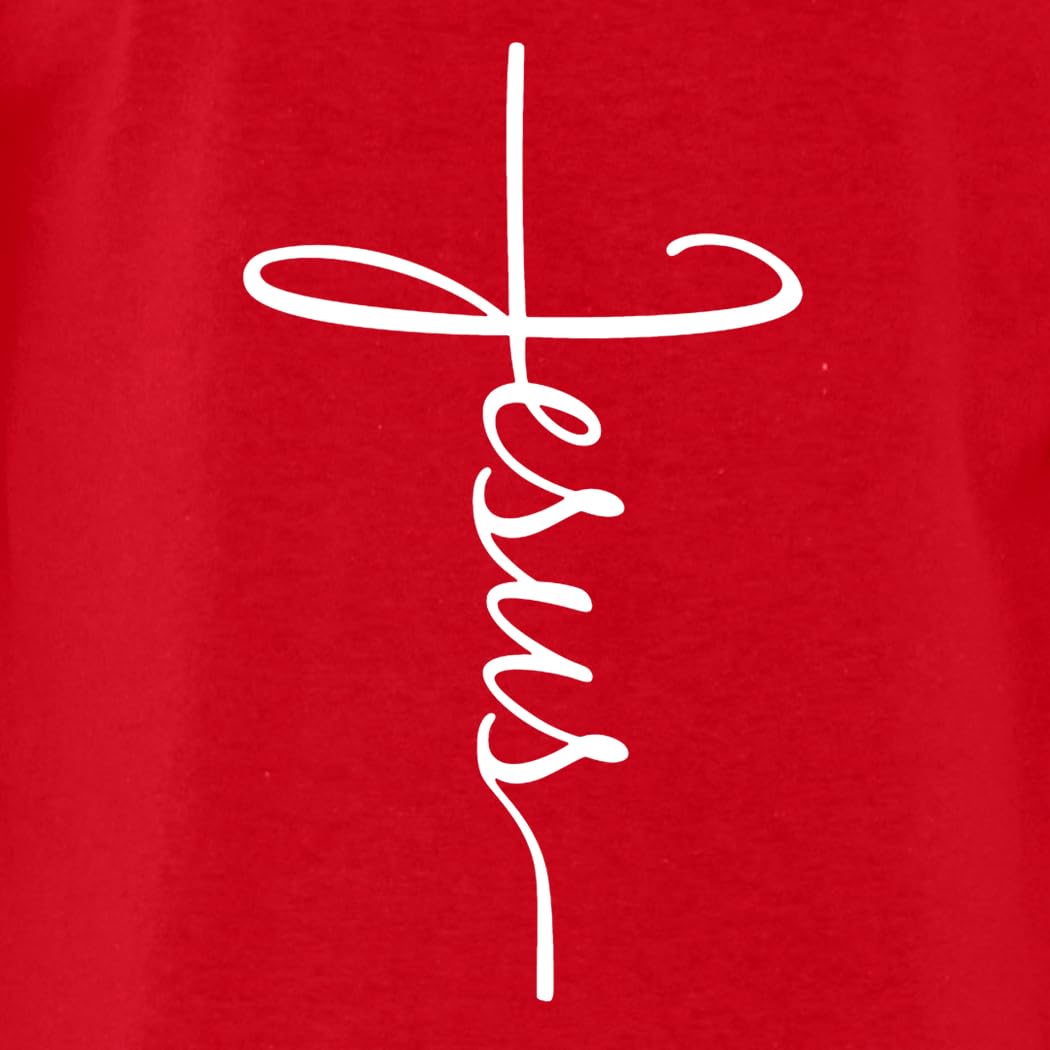 Jesus Cross Script T-Shirt Medium Black 0