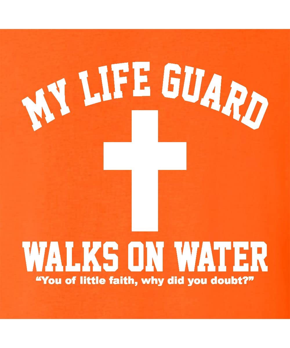 Go All Out Large Red Mens Jesus Walks On Water Christian Easter Gift Idea Sweatshirt Hoodie