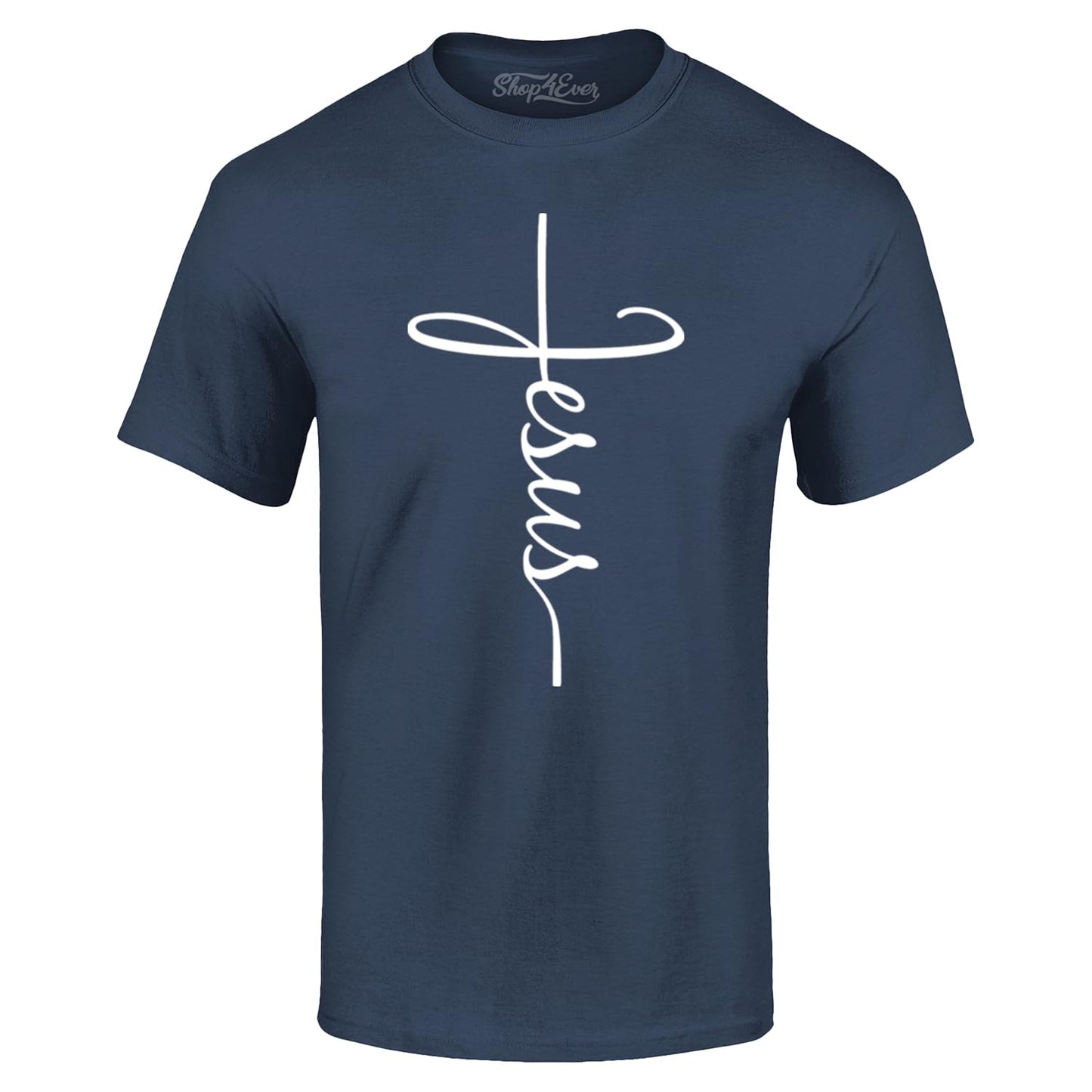 Jesus Cross Script T-Shirt Medium Black 0
