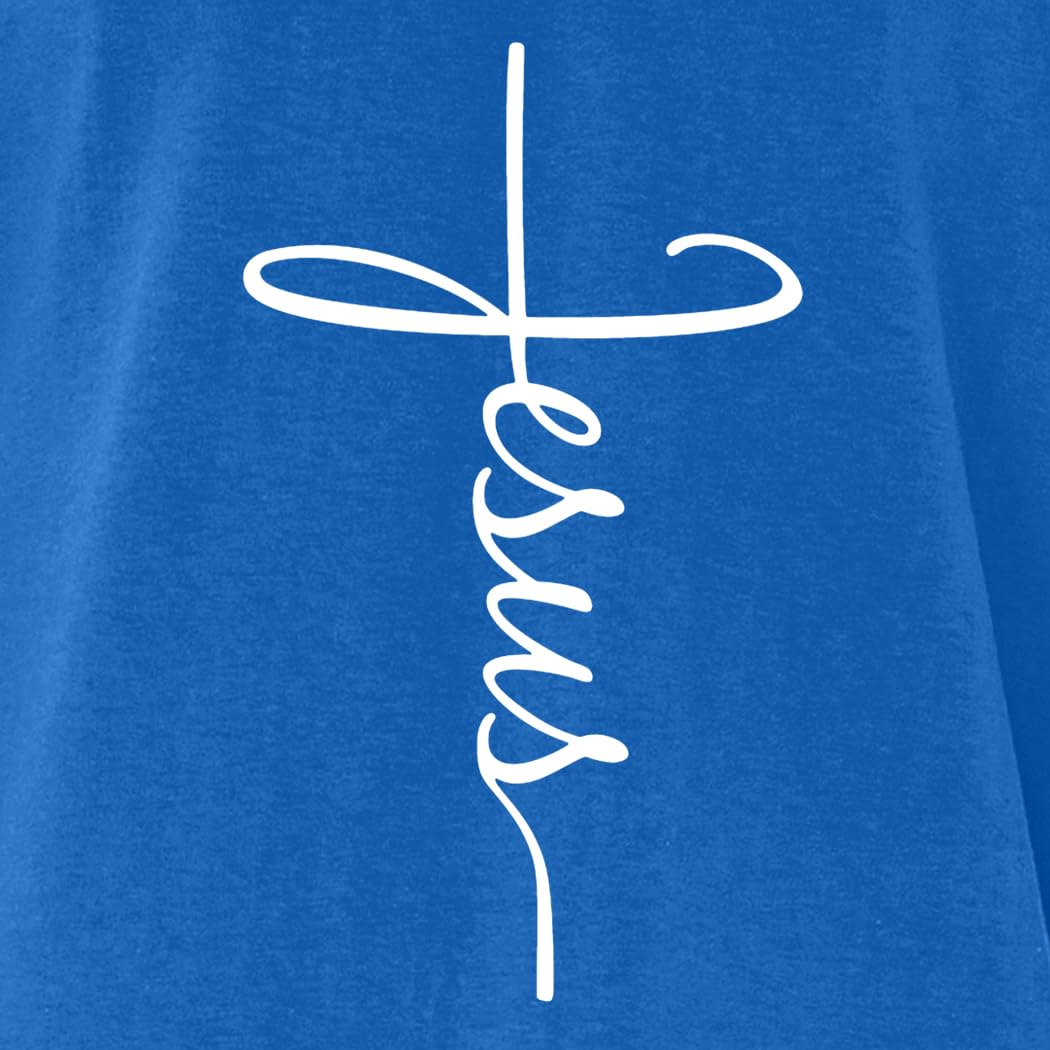 Jesus Cross Script T-Shirt Medium Black 0