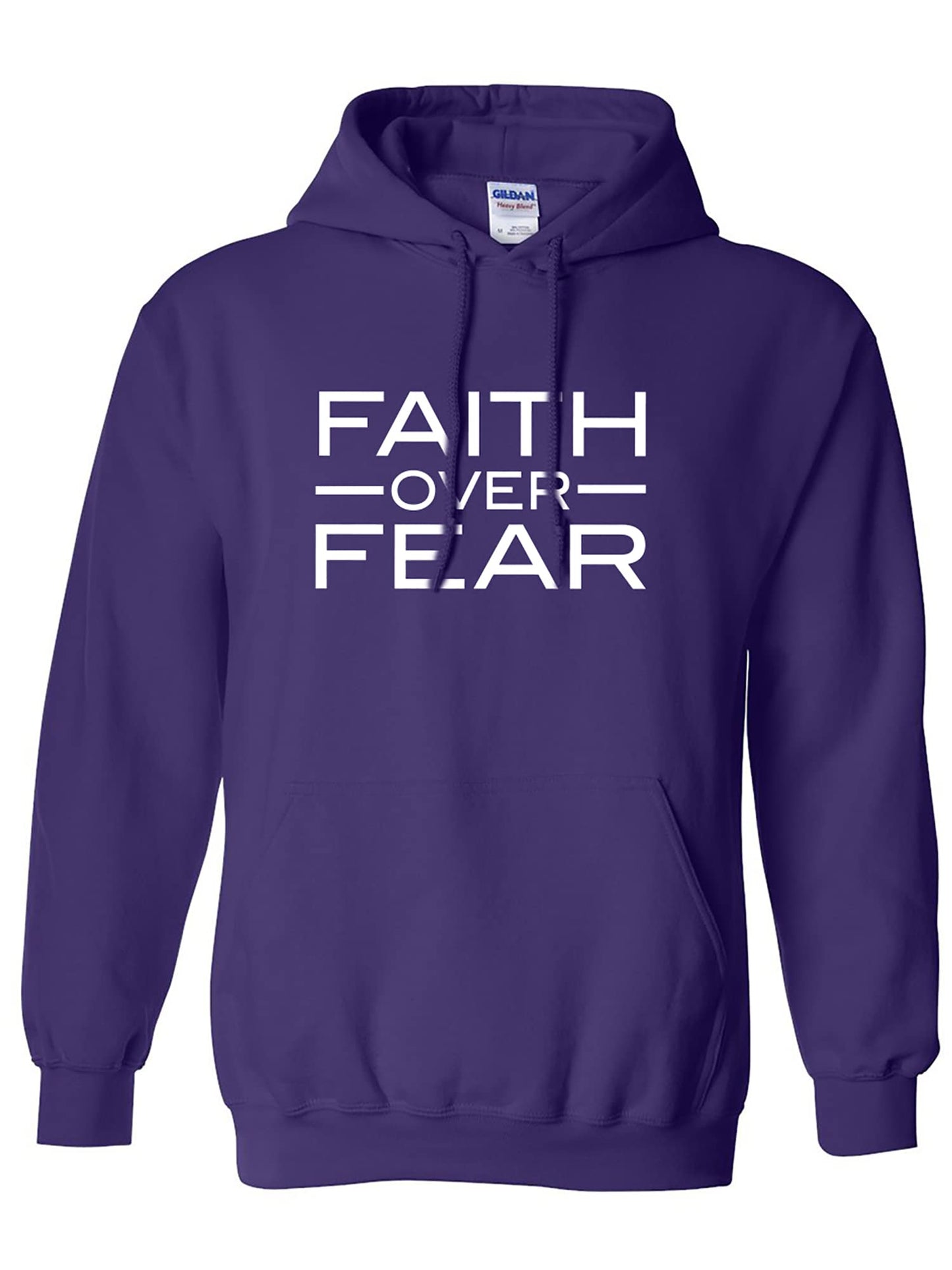 zerogravitee Faith over Fear Adult Hooded Sweatshirt in Black - Large