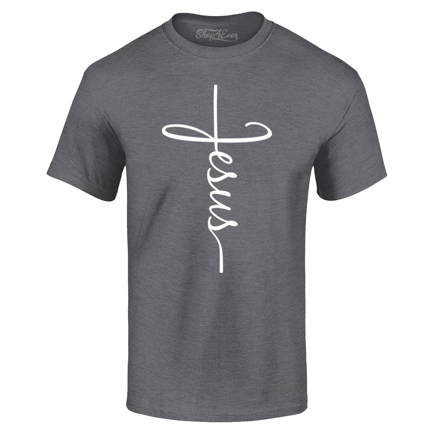 Jesus Cross Script T-Shirt Medium Black 0