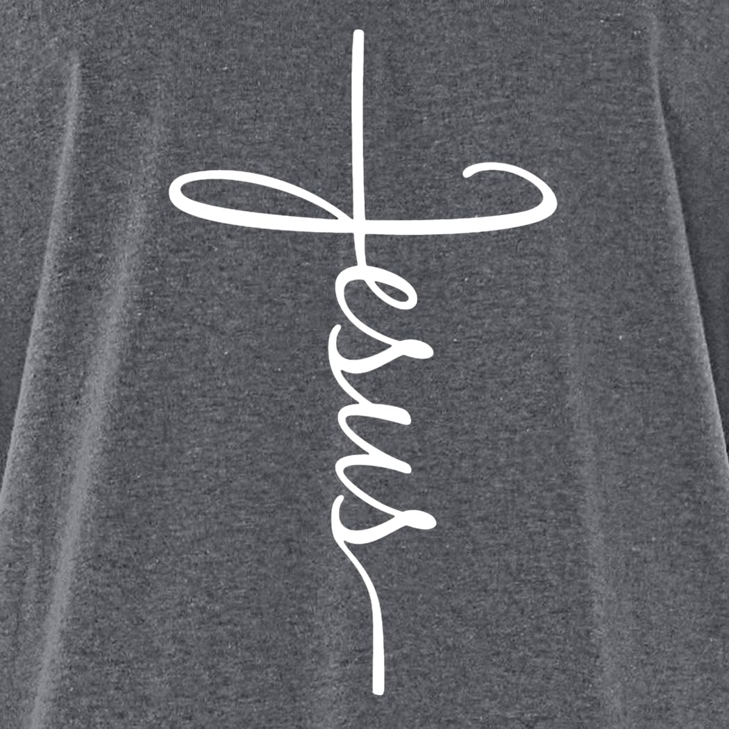 Jesus Cross Script T-Shirt Medium Black 0