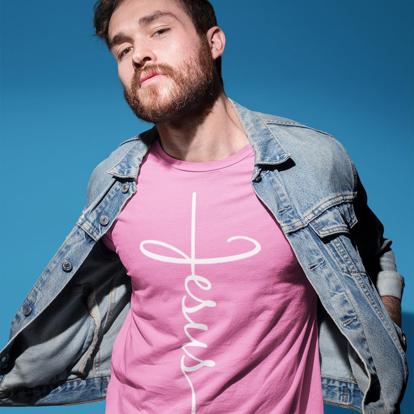 Jesus Cross Script T-Shirt Medium Black 0