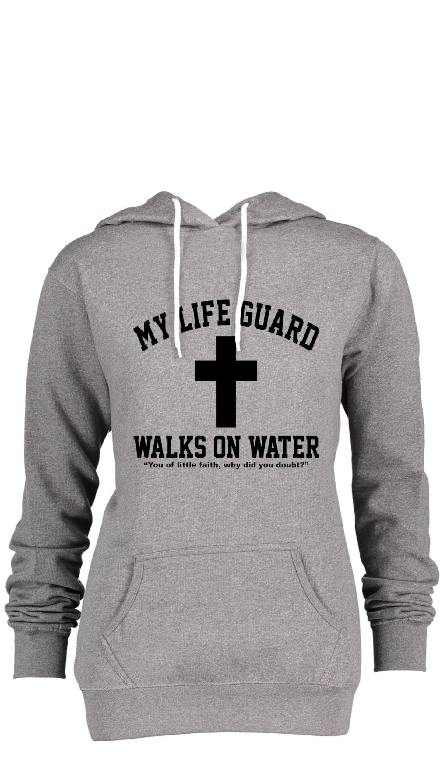 Go All Out Large Red Mens Jesus Walks On Water Christian Easter Gift Idea Sweatshirt Hoodie