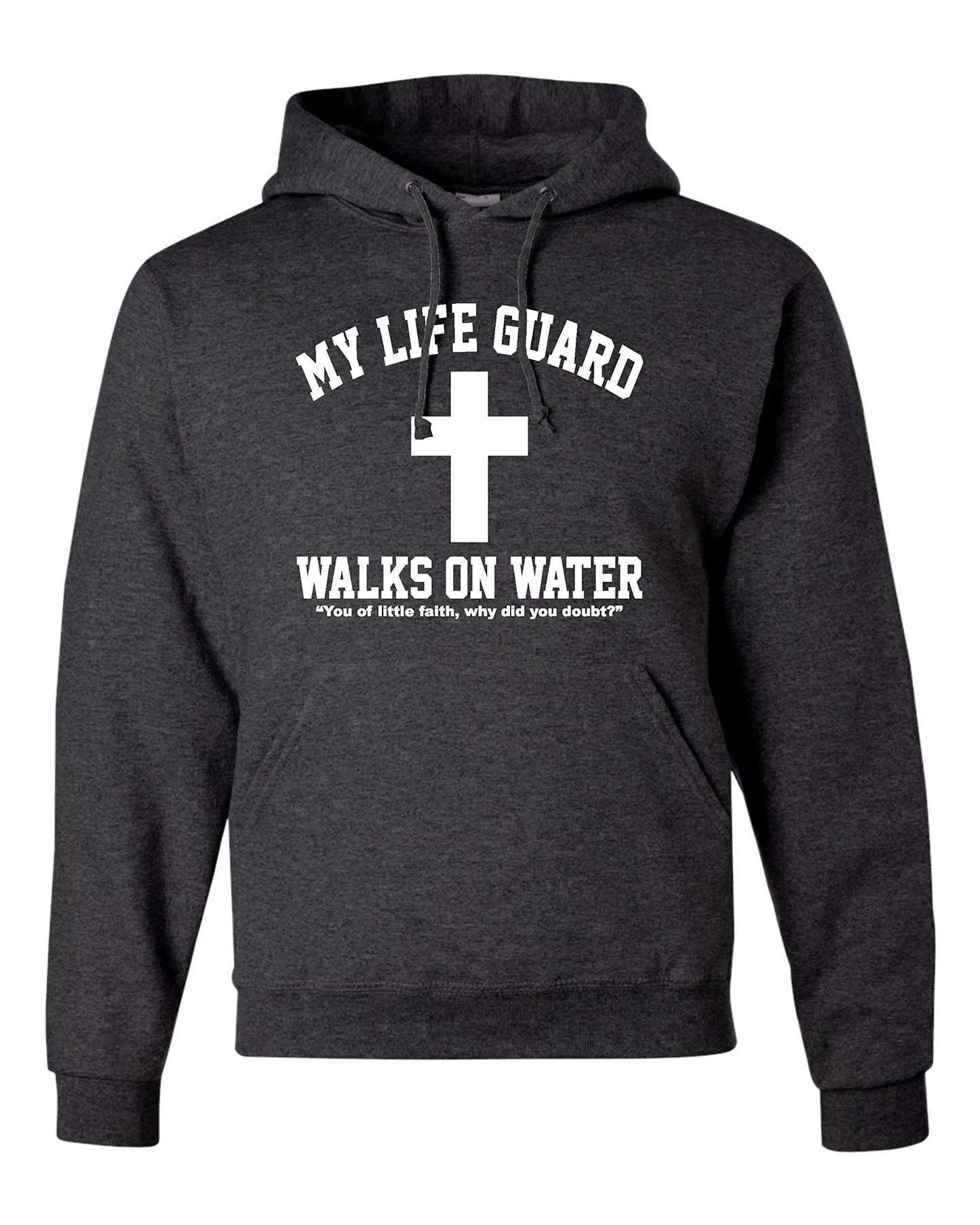 Go All Out Large Red Mens Jesus Walks On Water Christian Easter Gift Idea Sweatshirt Hoodie