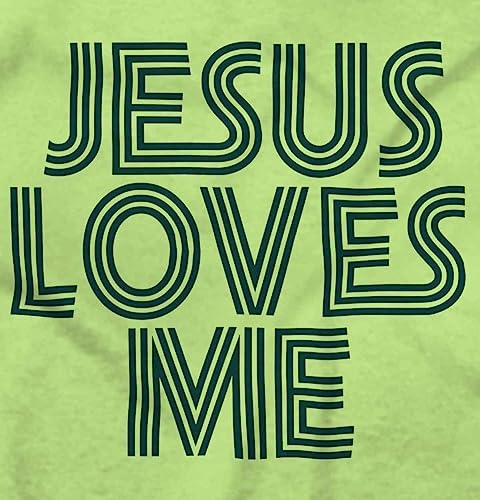 Brisco Brands Jesus Loves Me Retro Christian Baby Romper Boys or Girls