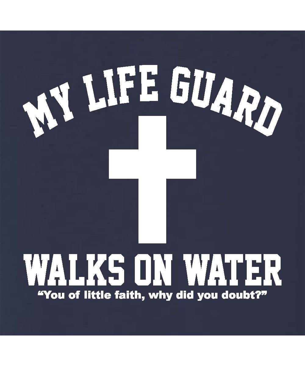 Go All Out Large Red Mens Jesus Walks On Water Christian Easter Gift Idea Sweatshirt Hoodie