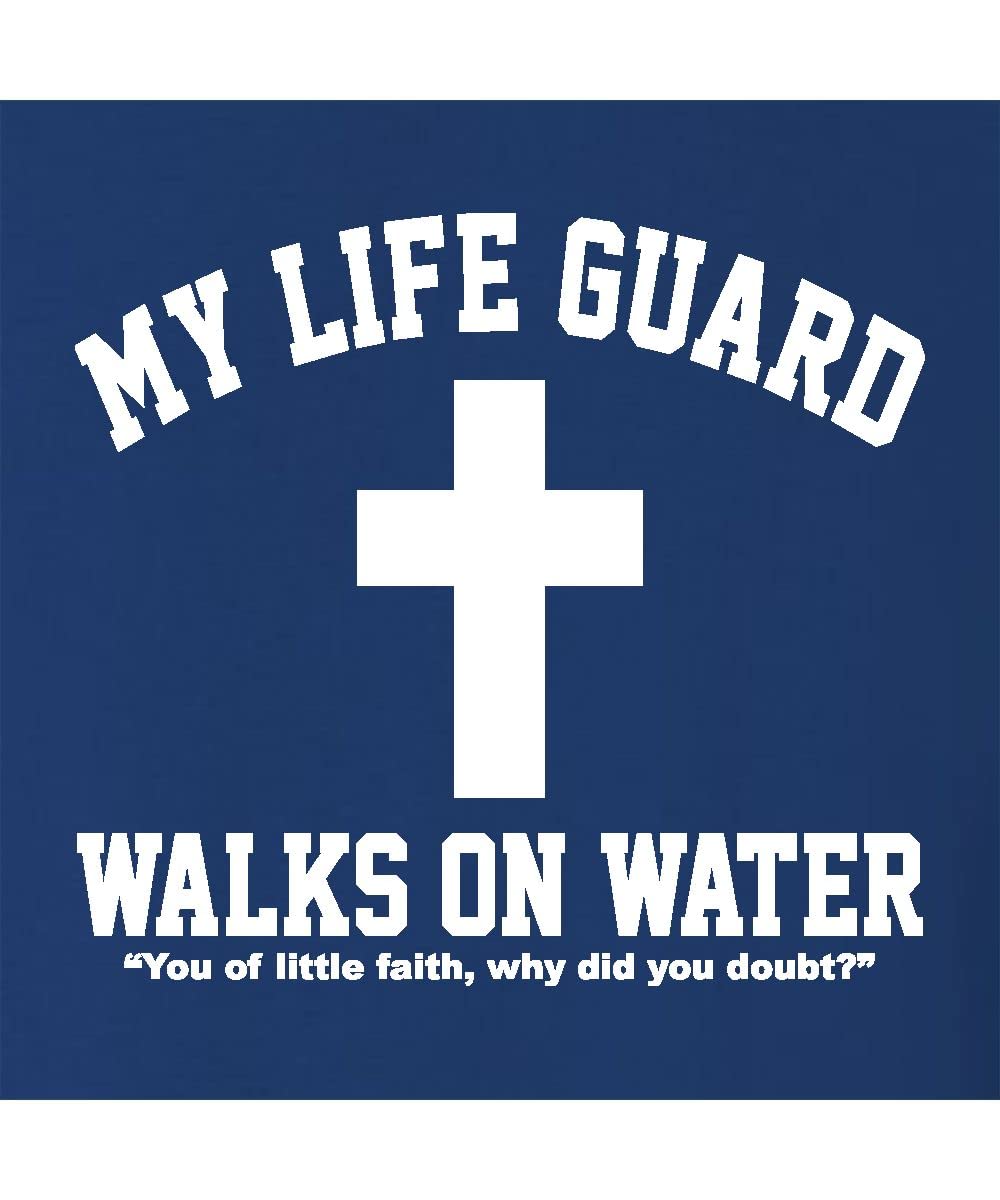 Go All Out Large Red Mens Jesus Walks On Water Christian Easter Gift Idea Sweatshirt Hoodie