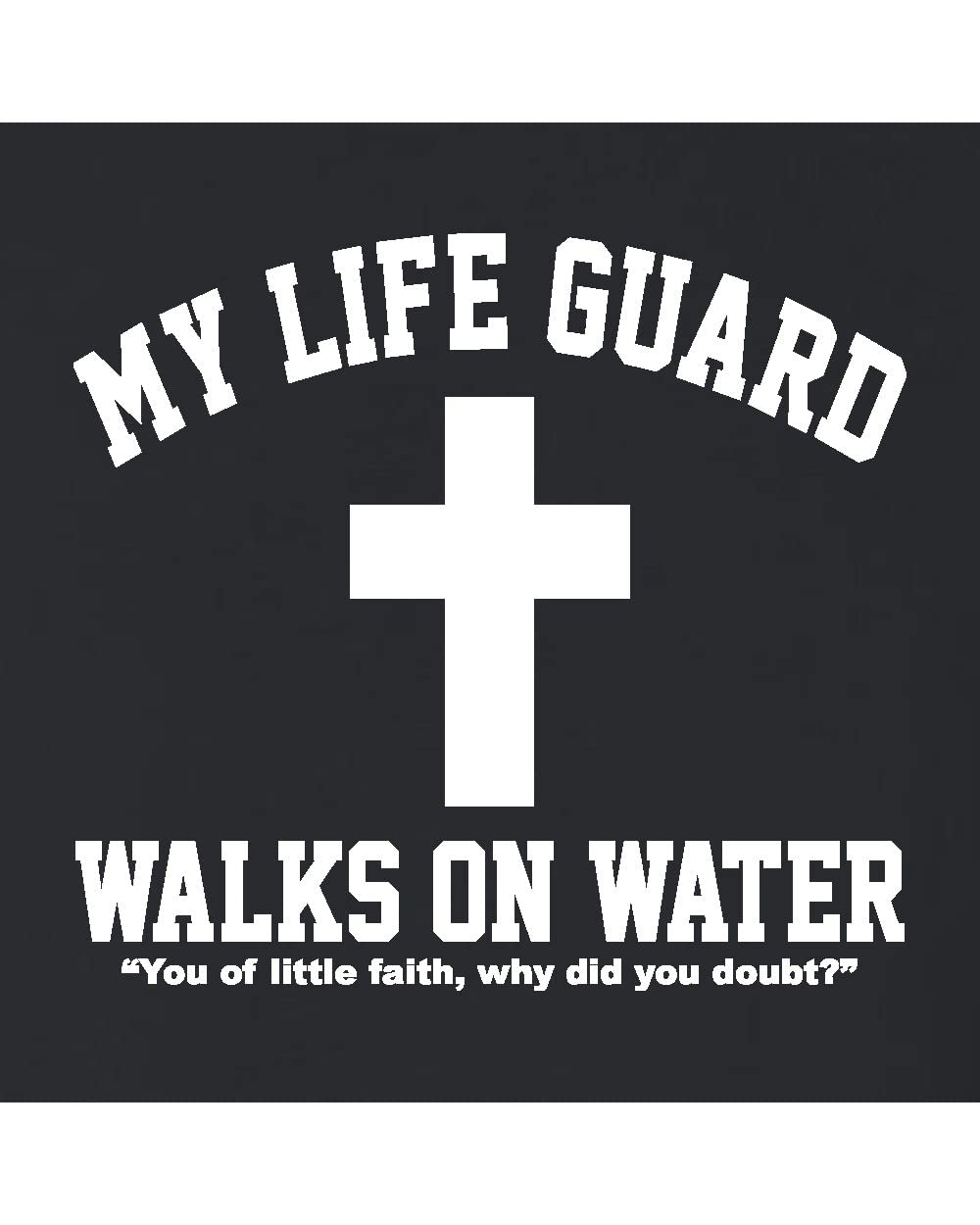 Go All Out Large Red Mens Jesus Walks On Water Christian Easter Gift Idea Sweatshirt Hoodie