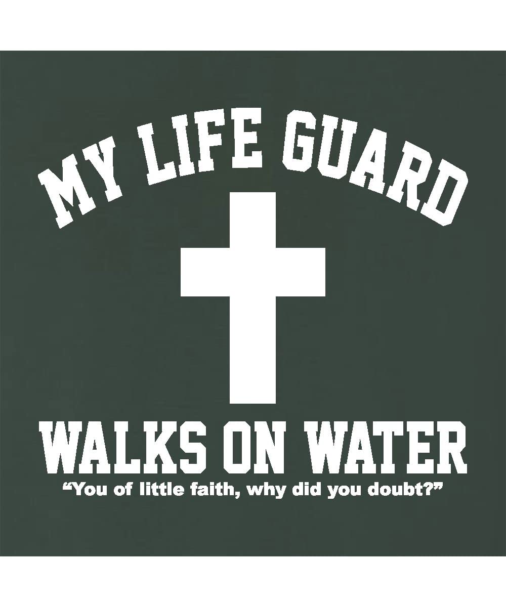 Go All Out Large Red Mens Jesus Walks On Water Christian Easter Gift Idea Sweatshirt Hoodie