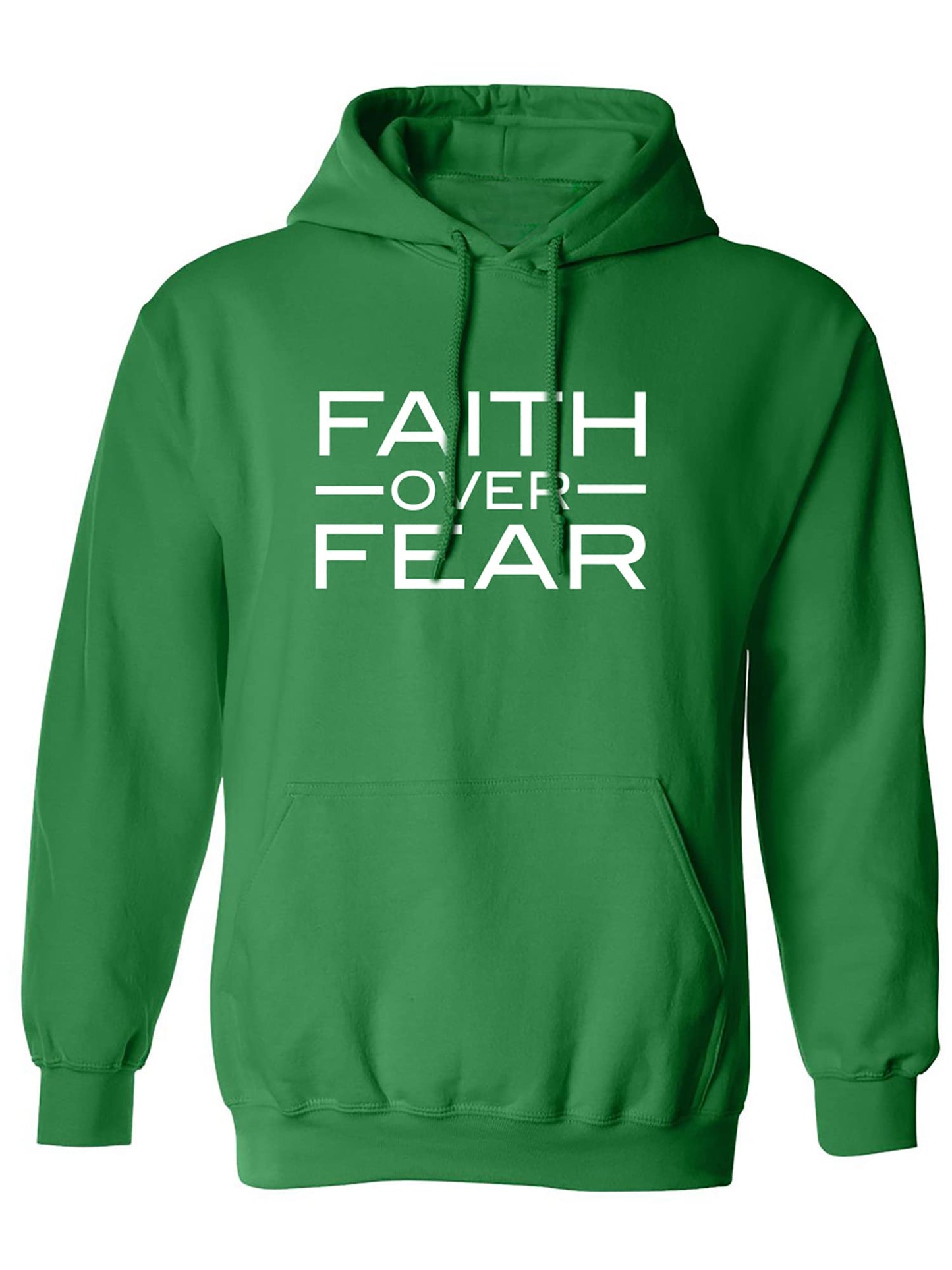 zerogravitee Faith over Fear Adult Hooded Sweatshirt in Black - Large