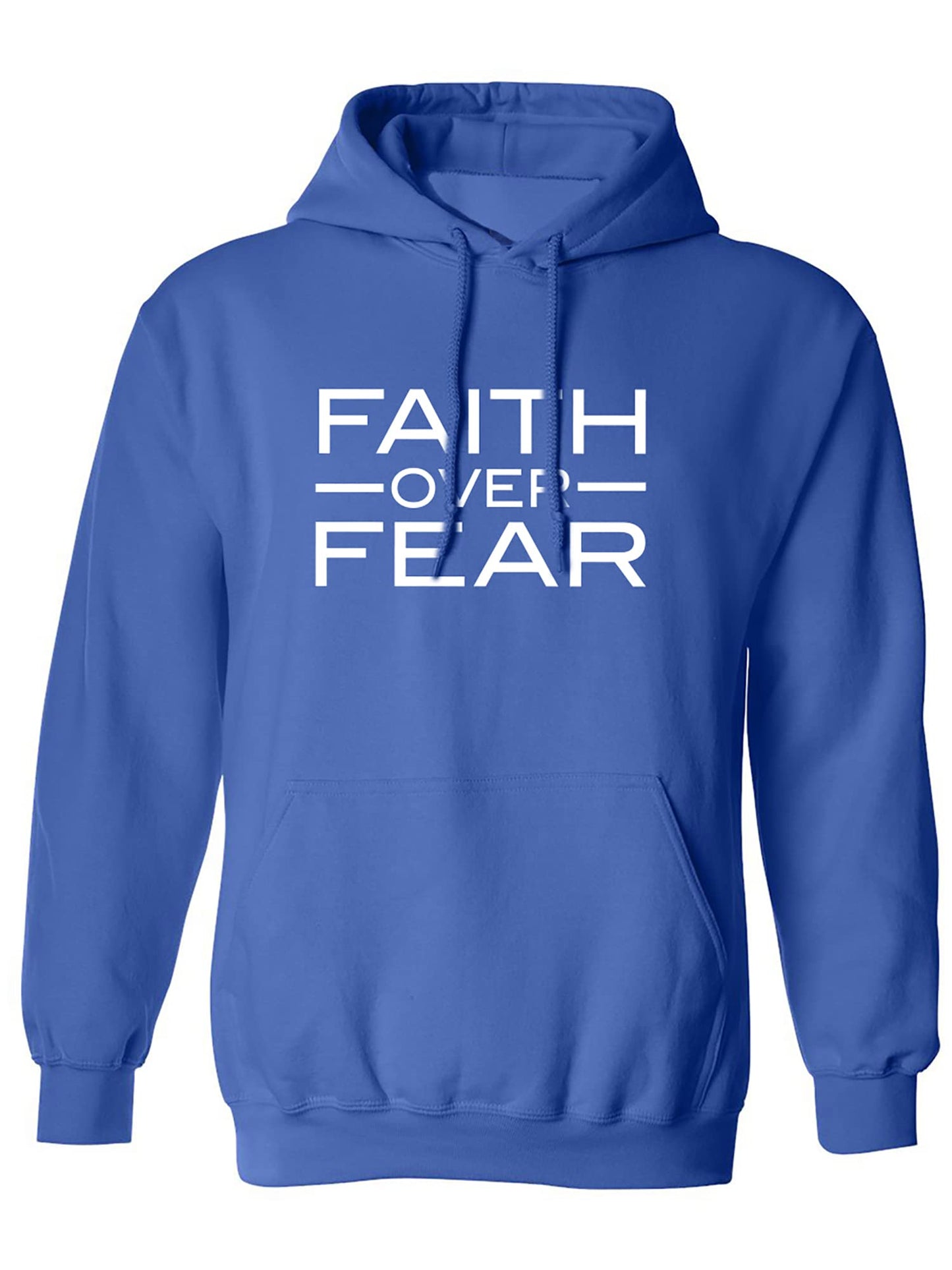 zerogravitee Faith over Fear Adult Hooded Sweatshirt in Black - Large