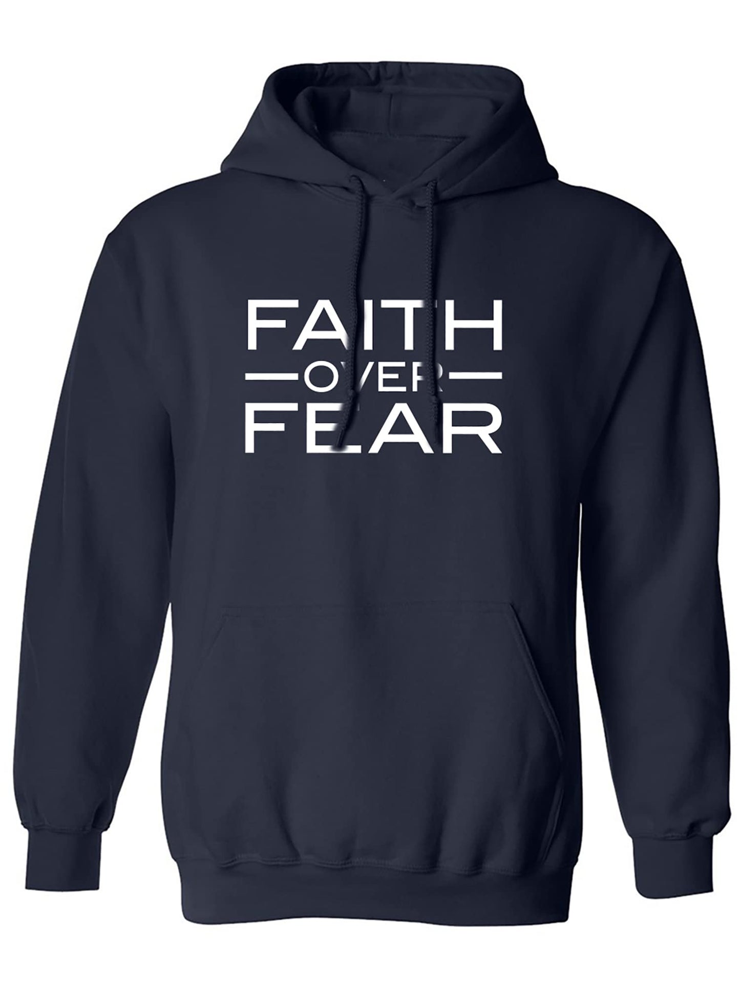 zerogravitee Faith over Fear Adult Hooded Sweatshirt in Black - Large