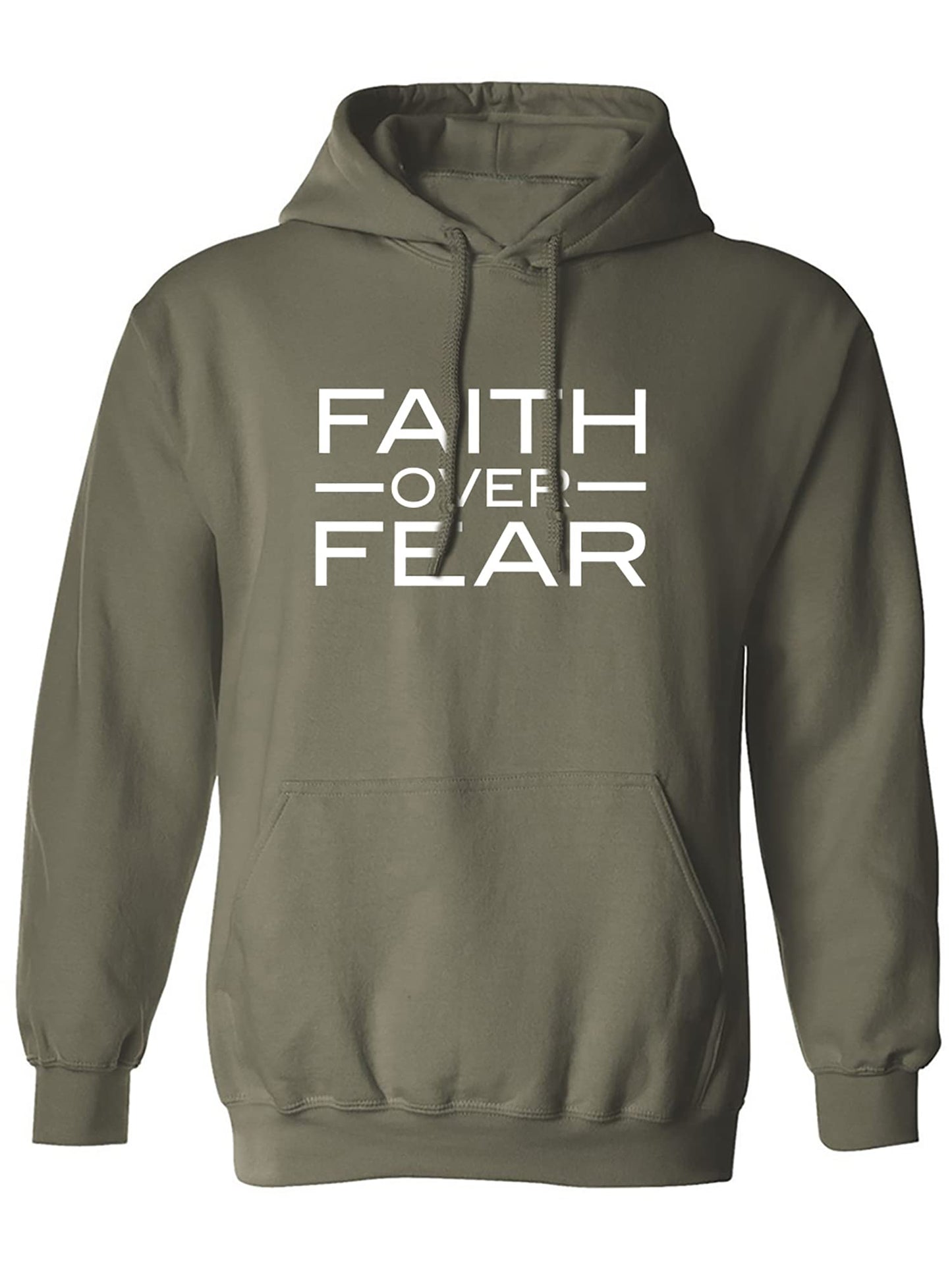 zerogravitee Faith over Fear Adult Hooded Sweatshirt in Black - Large