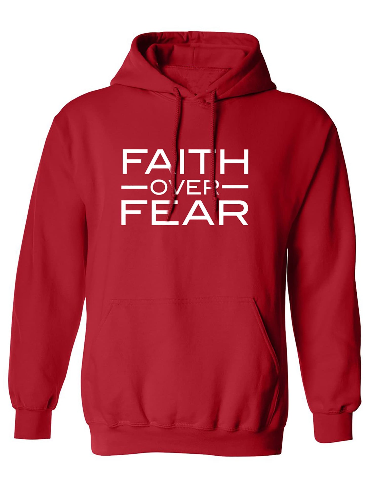 zerogravitee Faith over Fear Adult Hooded Sweatshirt in Black - Large