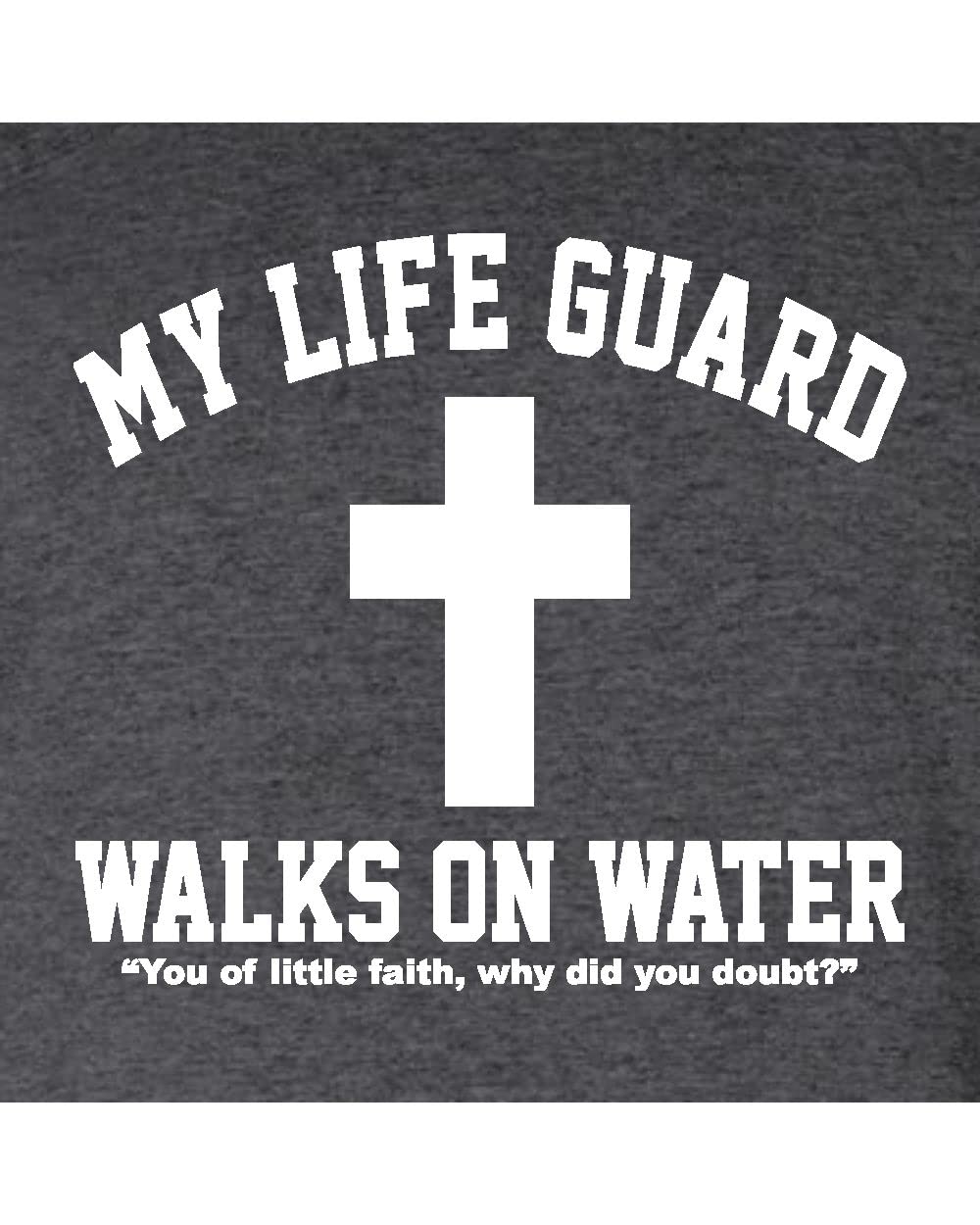 Go All Out Large Red Mens Jesus Walks On Water Christian Easter Gift Idea Sweatshirt Hoodie