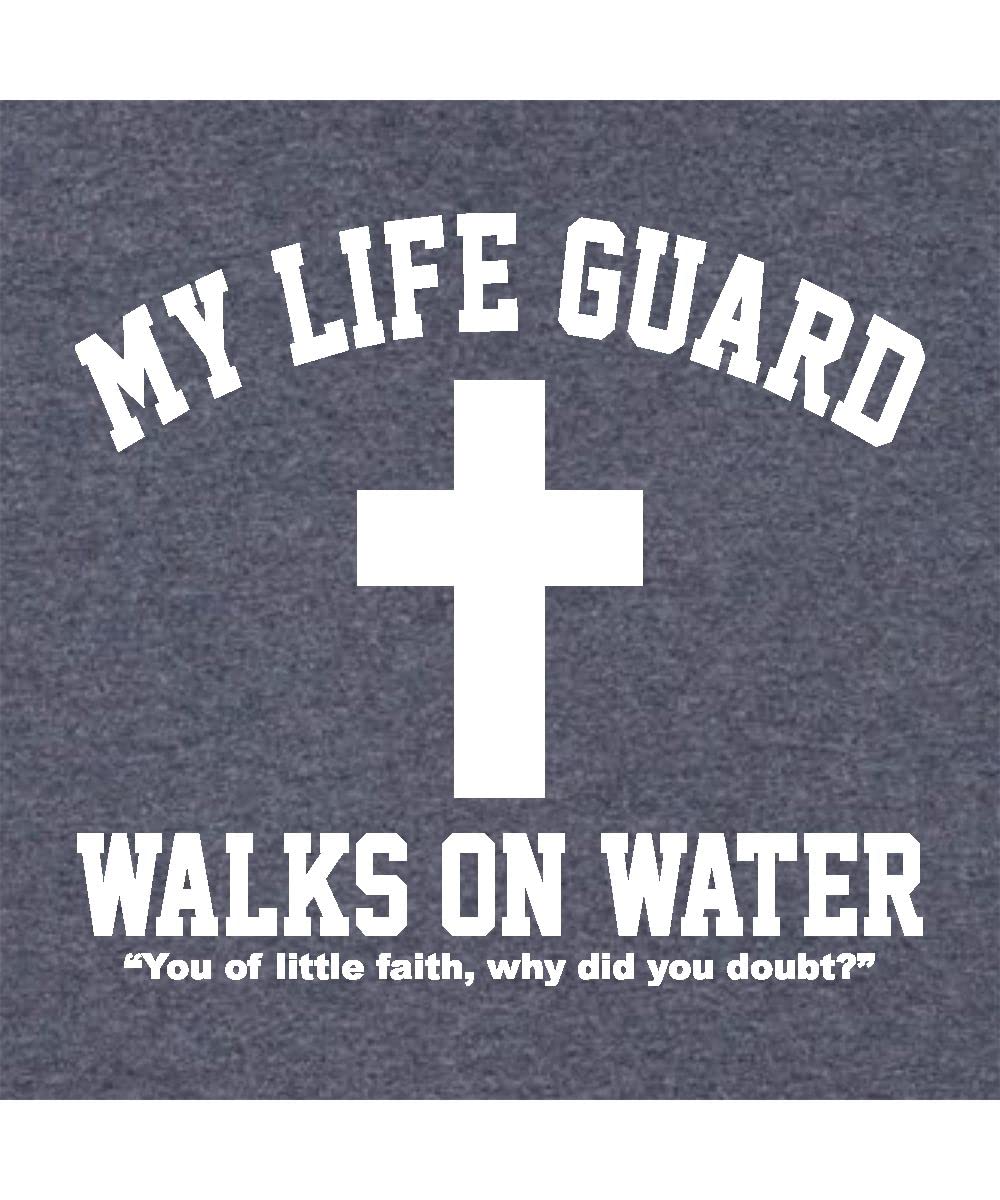 Go All Out Large Red Mens Jesus Walks On Water Christian Easter Gift Idea Sweatshirt Hoodie