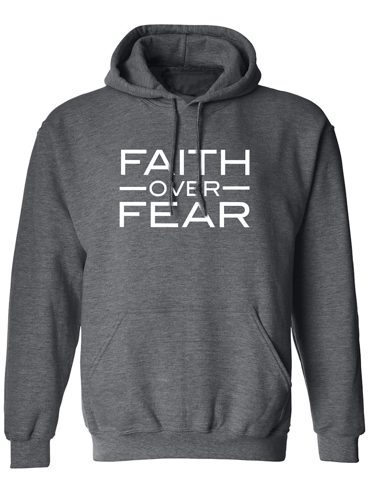 zerogravitee Faith over Fear Adult Hooded Sweatshirt in Black - Large