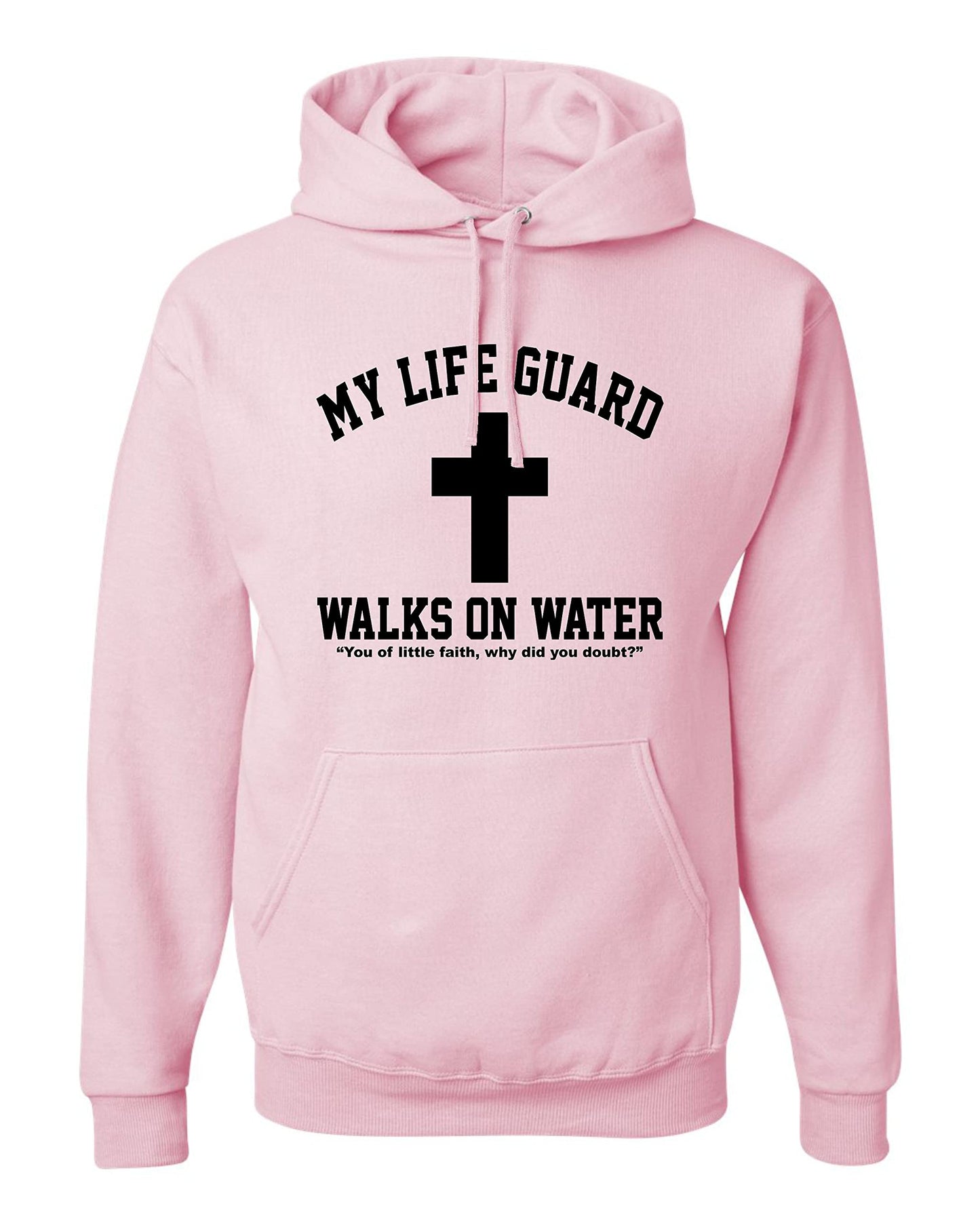 Go All Out Large Red Mens Jesus Walks On Water Christian Easter Gift Idea Sweatshirt Hoodie