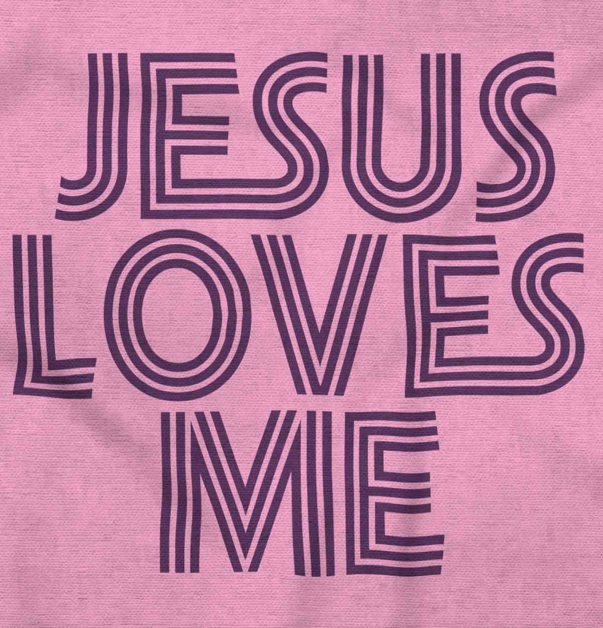 Brisco Brands Jesus Loves Me Retro Christian Baby Romper Boys or Girls