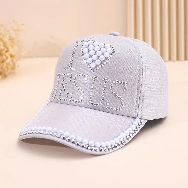 Trendy Rhinestone Baseball Cap