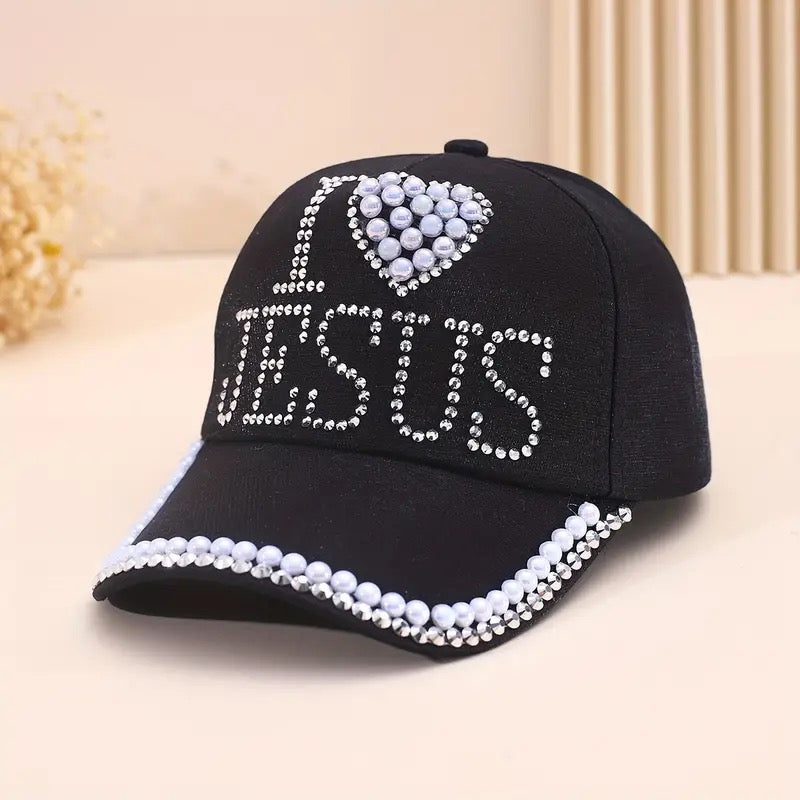 Trendy Rhinestone Baseball Cap