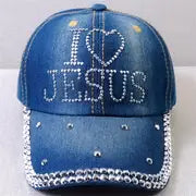 I Love Jesus Bling Hat
